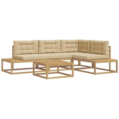 Set di divani da esterno Bianco 79 x 79 x 37 cm Poliestere - Foto 1