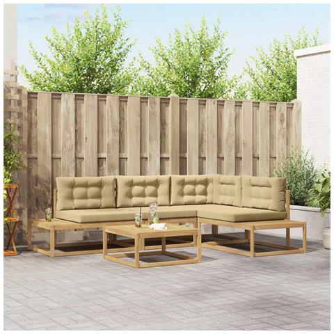 Set di divani da esterno Bianco 79 x 79 x 37 cm Poliestere - Foto 2