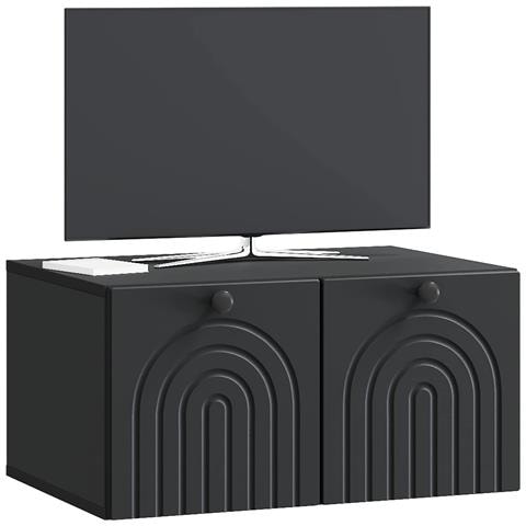 Mobile Porta TV da Muro Nero 59,5 x 41 x 30 cm - Foto 2