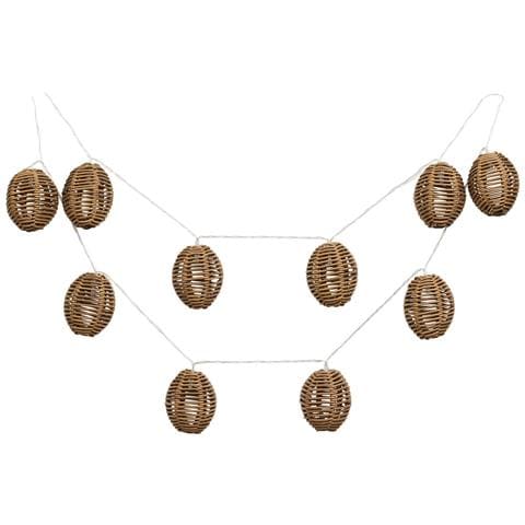Filo Luminoso Led Carlisle In Polyrattan E Metallo Natural /nero — 180 Cm - Foto 1