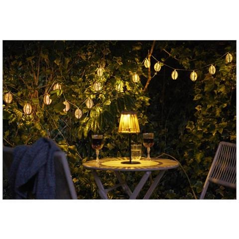 Filo Luminoso Led Carlisle In Polyrattan E Metallo Natural /nero — 180 Cm - Foto 8