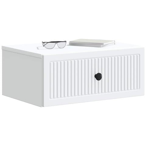 Armadio da Notte Bianco 49 x 34,5 x 20 cm Legno ingegnerizzato - Foto 2