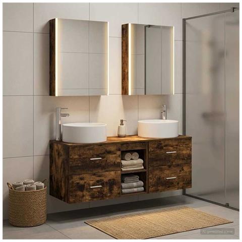Set di mobili per il bagno 5 pcs Rovere Fumo - Foto 2