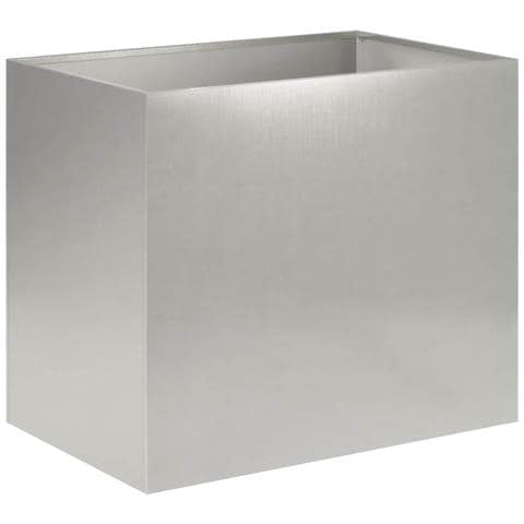Vaso da giardino Argento 60 x 40 x 50 cm Acciaio Inox - Foto 1