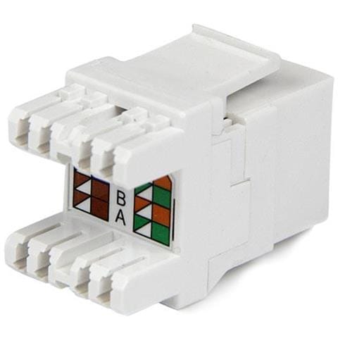 Jack Keystone Cat 6 180° - Jack a parete Cat6 Ethernet RJ45 bianco - Tipo 110 - Foto 2
