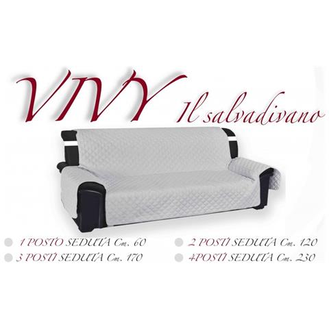 COPRIDIVANO PN SALVADIVANO ELEGANCE PANNA ANTIMACCHIA TRAPUNTATO PIANO LISCIO 1 POSTO seduta cm. 55