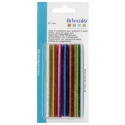 6 Ricarica Per Pistola Di Colla 7 Millimetri - Glitter - Foto 3