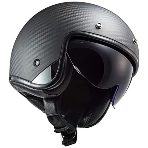 306011098l Casco Moto Jet Of601 Bob, Unisex, Nero Carbonio, L - Foto 2