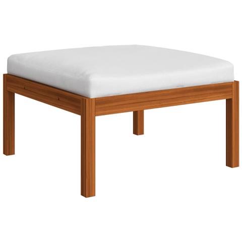 Set Divani Da Giardino 10 Pz Con Cuscini Crema Massello Acacia - Foto 2