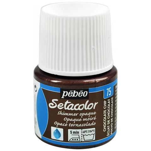 Pittura Tessile Setacolor Effetto Metallico Opaco - Cioccolato - 45 Ml - Foto 1