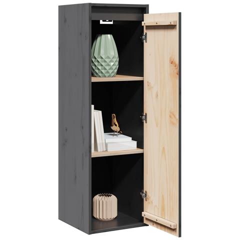 Pensili Grigi 2 Pz 30x30x100 Cm In Legno Massello Di Pino - Foto 10