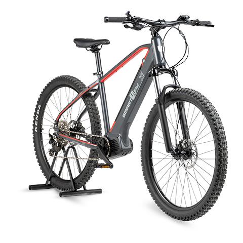 Bicicletta Elettrica X1 Motore OLI Sport Plus 27,5 Pollici Colore Grigio Rosso - Foto 2