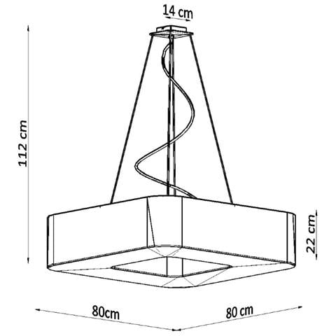 Lampadario Urano 80 Bianco Sl. 0827 - Minimalista Lampadari Bianco 112x80x80 Cm - Foto 7