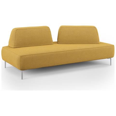 Newton Divano Lineare Con Schienali Movibili T07 Giallo - Foto 1