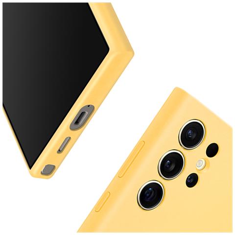 Cover Per Samsung S24 Ultra Soft-touch Silicone Case Originale, Giallo - Foto 2