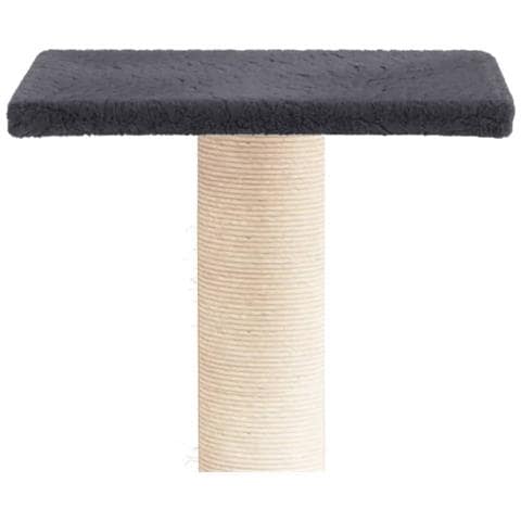Palo Tiragraffi Per Gatti Con Piattaforma Grigio Scuro 38 Cm - Foto 1