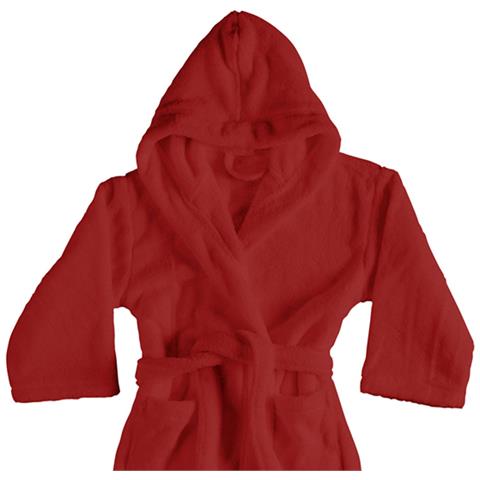 Accappatoio Con Cappuccio In Morbida Spugna Mod. Sophie Tinta Unita Vari Colori Xl Cherry - Foto 2