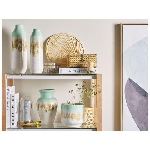 Vaso Da Fiori Cyme Gres Porcellanato 15 Cm Verde Menta - Foto 1