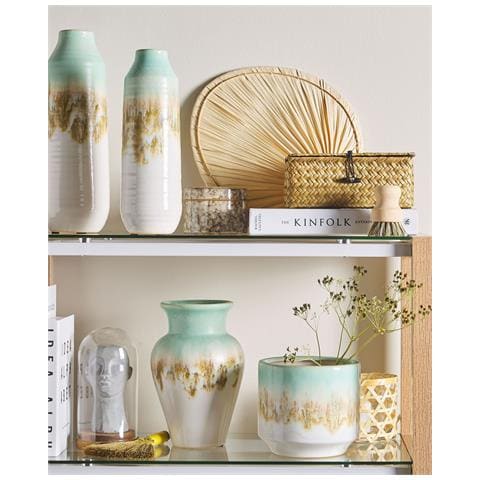 Vaso Da Fiori Cyme Gres Porcellanato 15 Cm Verde Menta - Foto 6
