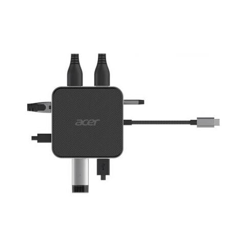 HP.DSCAB. 013 Replicatore di Porte e Docking Station Per Laptop Cablato USB 3.2 Gen 1 (3.1 Gen 1) Type-C Carbonio, Argento - Foto 4