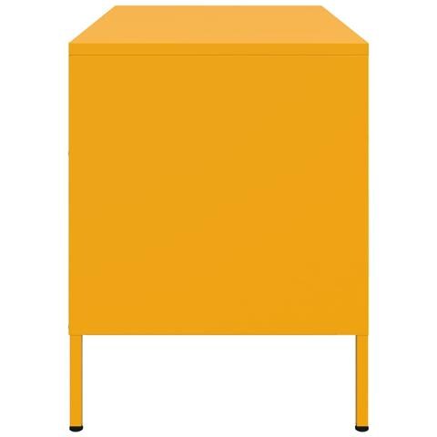 Mobile Tv Giallo Senape 68x39x50,5 Cm In Acciaio - Foto 2