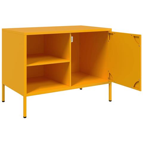 Mobile Tv Giallo Senape 68x39x50,5 Cm In Acciaio - Foto 10