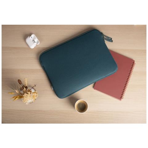 Custodia Per Macbook Pro / Air 13'' In Memory Foam Modello Basics Life, Verde - Foto 5