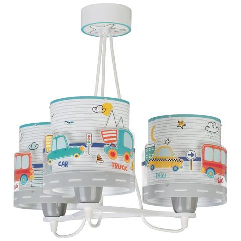Lampada A Sospensione Per Bambini 3 Luci Baby Travel Aeroplani E Auto - Foto 2