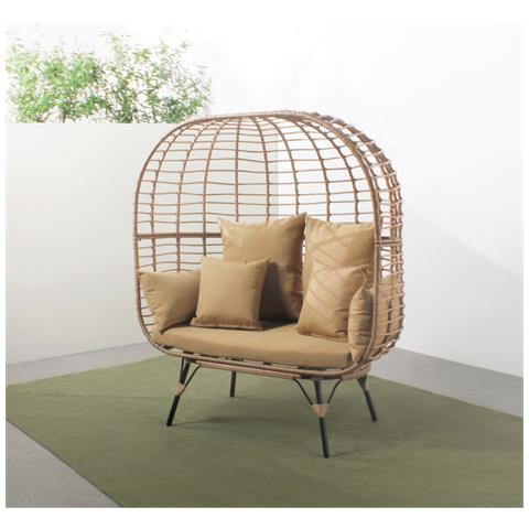 Jane Poltrona Indipendente A 2 Posti In Resina Effetto Rattan - Foto 1