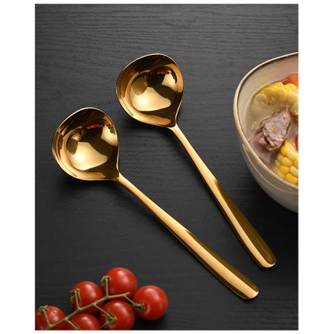 Mestolo Da Zuppa In Acciaio Inossidabile Gold - Foto 4