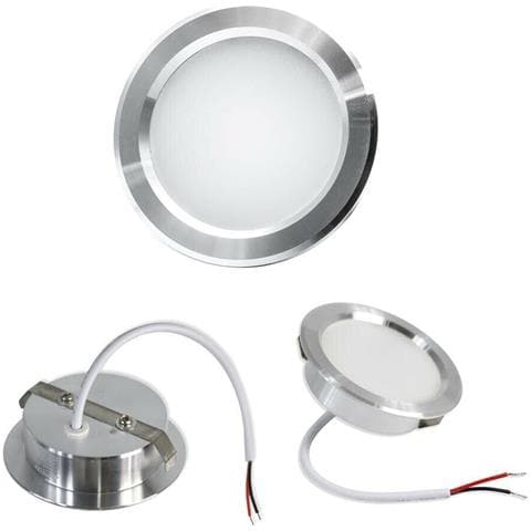 Faretto Led 3 W Luce Naturale A Incasso Rotondo Opaco Bordo Argento P60-n - Foto 1