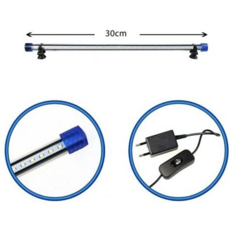 Barra Led Lampada Acquario Impermeabile Waterproof Immersione Luce Bianca 30cm - Foto 1