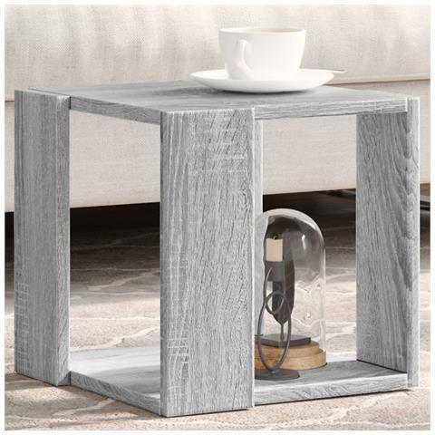 Tavolino Da Salotto Grigio Sonoma 32x32x30cm Legno Multistrato - Foto 1