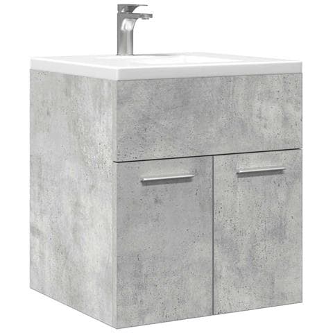 Mobile Lavabo Bagno Grigio Cemento 41x38,5x46 Cm In Truciolato - Foto 1