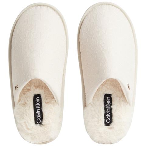Slipper Flatform Mule W /hdw-jq Ciabatte Sintetico Scarpe Donna Beige Eu 36, Hw0hw01281 0lb - Foto 1