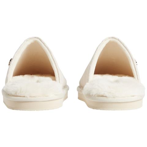 Slipper Flatform Mule W /hdw-jq Ciabatte Sintetico Scarpe Donna Beige Eu 36, Hw0hw01281 0lb - Foto 3