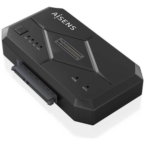 ASDS-M2SATA04B docking station per unità di archiviazione USB 3.2 Gen 1 (3.1 Gen 1) Type-C Nero - Foto 1