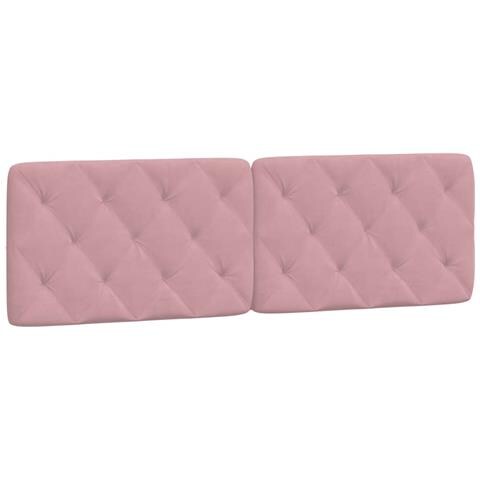 Cuscino Testiera Rosa 160 Cm In Velluto - Foto 2