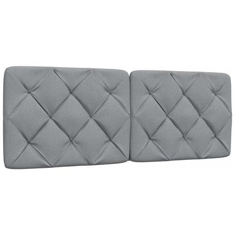 Cuscino Testiera Grigio Chiaro 140 Cm In Tessuto - Foto 1