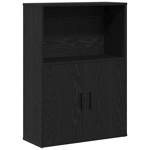Libreria Rovere Nero 60x24x85 Cm In Legno Multistrato - Foto 2