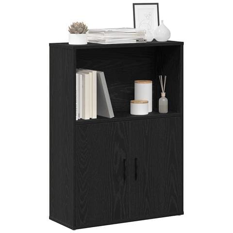 Libreria Rovere Nero 60x24x85 Cm In Legno Multistrato - Foto 1