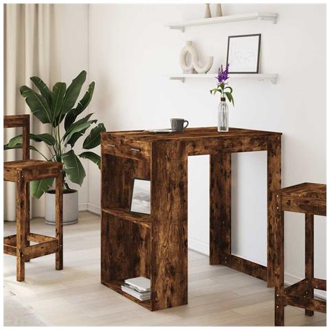 Tavolo Bar Rovere Artigianale 102x70x103,5 Cm In Truciolato - Foto 3
