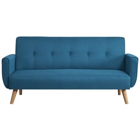 Malmo Divano Scandinavo Convertibile 3 Posti Tessuto Blu - Foto 1