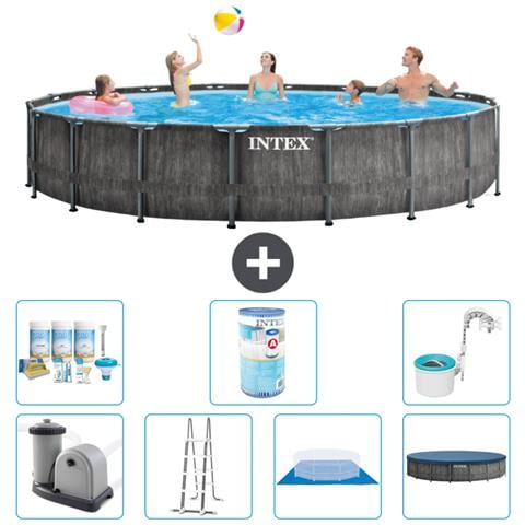 Piscina Fuori Terra - In Giro - 549x122 Cm - Grigio - Include Accessori Coordinati A2688 - Foto 1