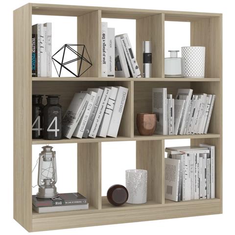 Libreria Rovere Sonoma 97,5x29,5x100 Cm In Legno Multistrato - Foto 2