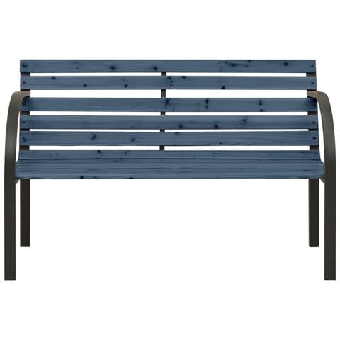 Panca Da Giardino 81 Cm In Legno Di Abete Cinese Grigia - Foto 1