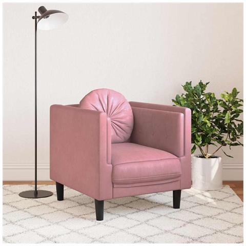 Poltrona Con Cuscino Rosa In Velluto - Foto 2