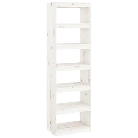 Lusso Casadino - Libreria/divisorio Bianco 60x30x199,5 Cm Legno Massello Di Pino - Foto 1