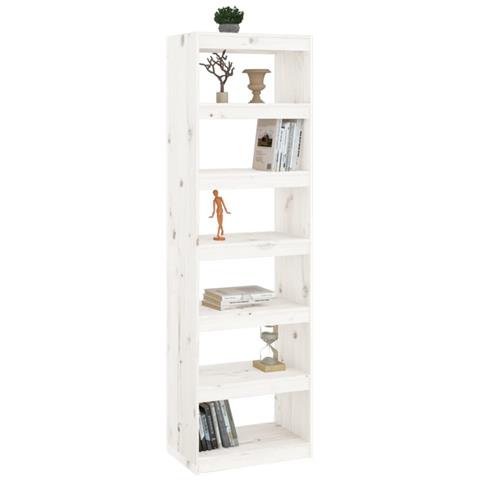 Lusso Casadino - Libreria/divisorio Bianco 60x30x199,5 Cm Legno Massello Di Pino - Foto 2