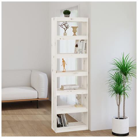 Lusso Casadino - Libreria/divisorio Bianco 60x30x199,5 Cm Legno Massello Di Pino - Foto 8